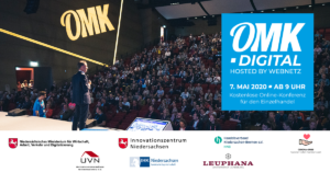 Flyer der OMK.digital 2020 mit Bild und allen Logos der Partner.