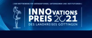 Die Grafik zeigt den Schriftzug: Innovationspreis Göttingen 2021.