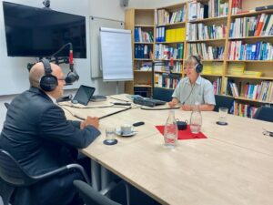 Henrike Lüssenhop beim Podcast im Gespräch mit Alexander Georgiadis