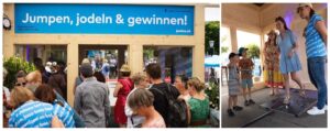 Collage aus zwei Bildern vom Jolderfest 2023 in Zug.