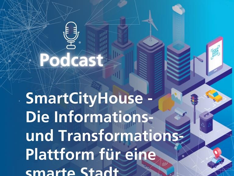 Post-Grafik zur Podcastfolge über das Smart City House.